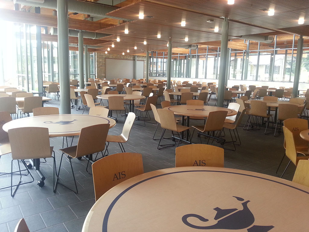 Black Wrinkle with Dual Columns, Casters, Nester Kit & Flip Mechanism for 60 inch Table Top: Agnes Irwin School