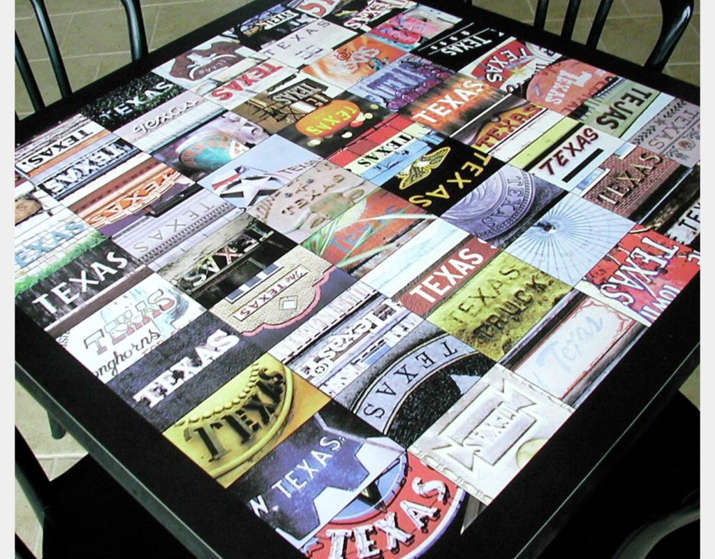 Photographic tables give a sense of place