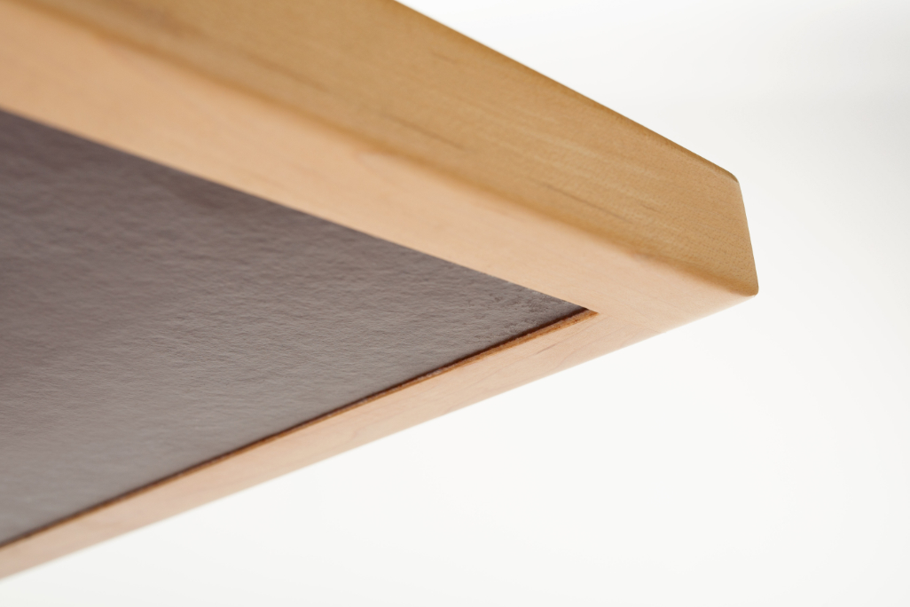 Natural Flat-Eased Table Edge, underside view