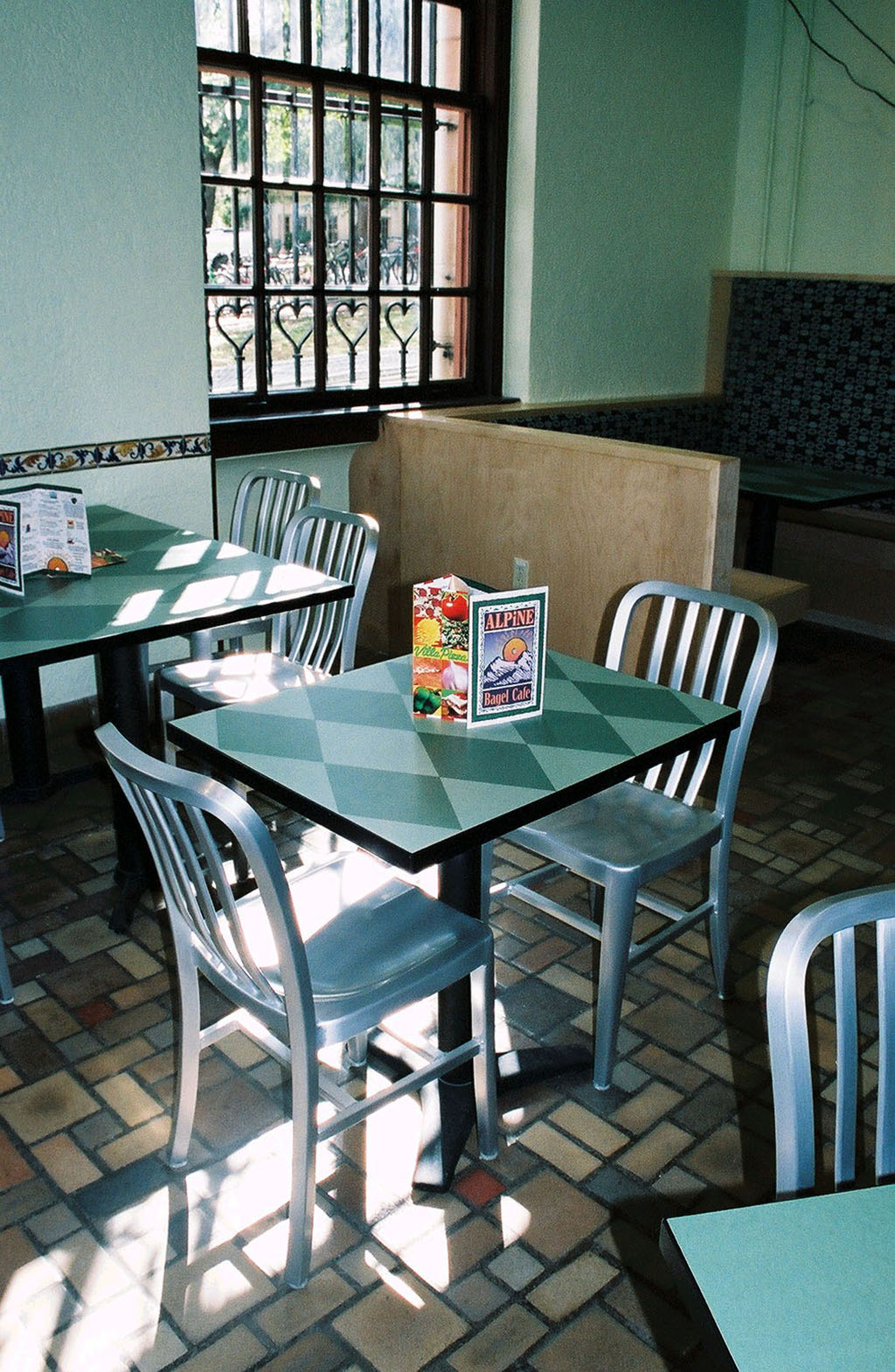 Black Wrinkle Table Base: Alpine Bagels