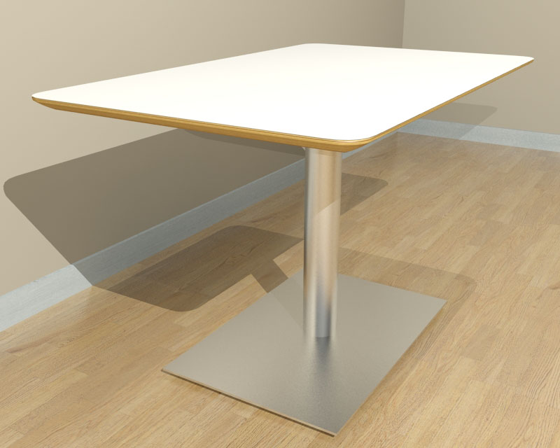 Square, Silvertone Table Base