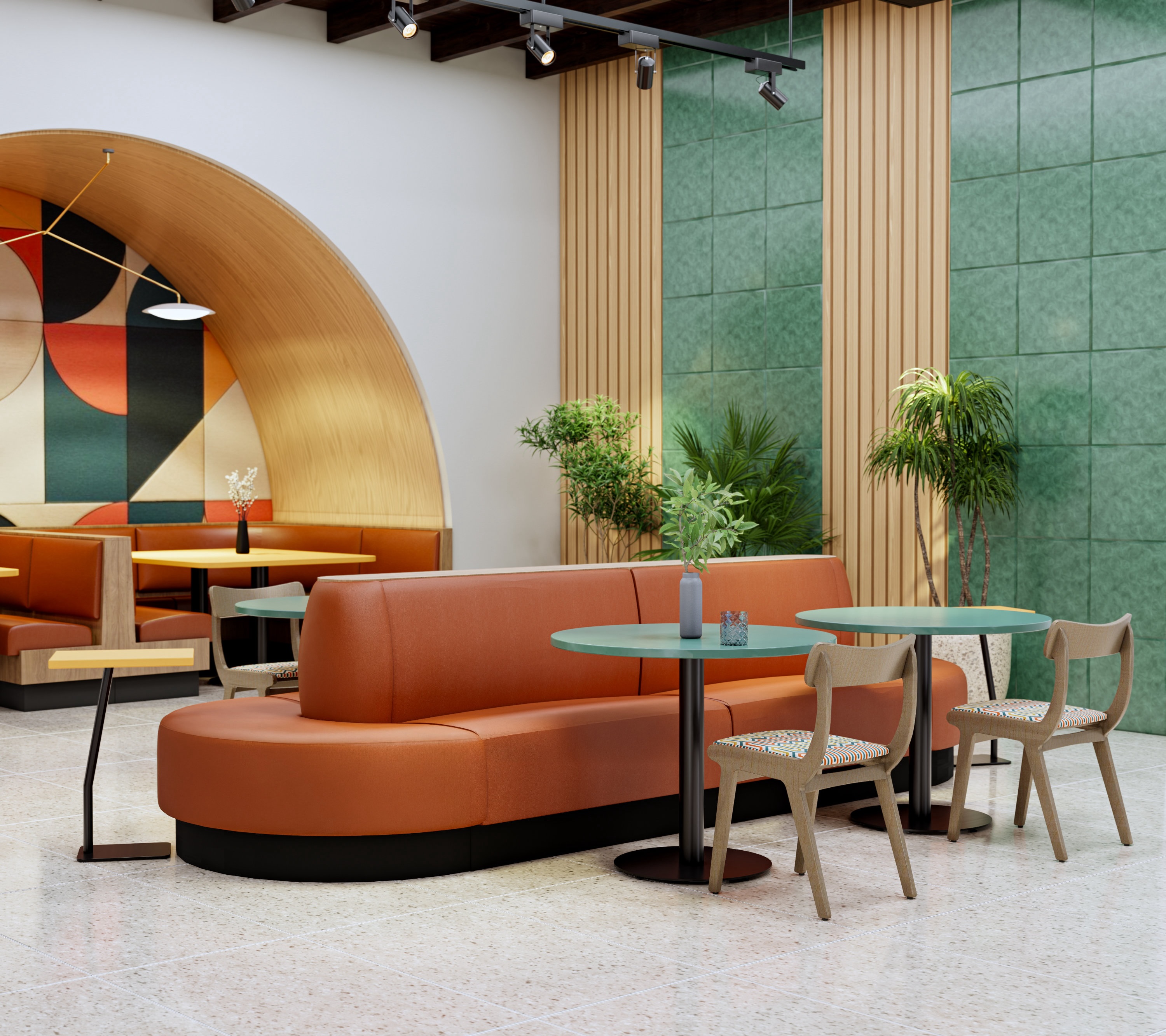 Custom Pill-Shaped Island Pouf