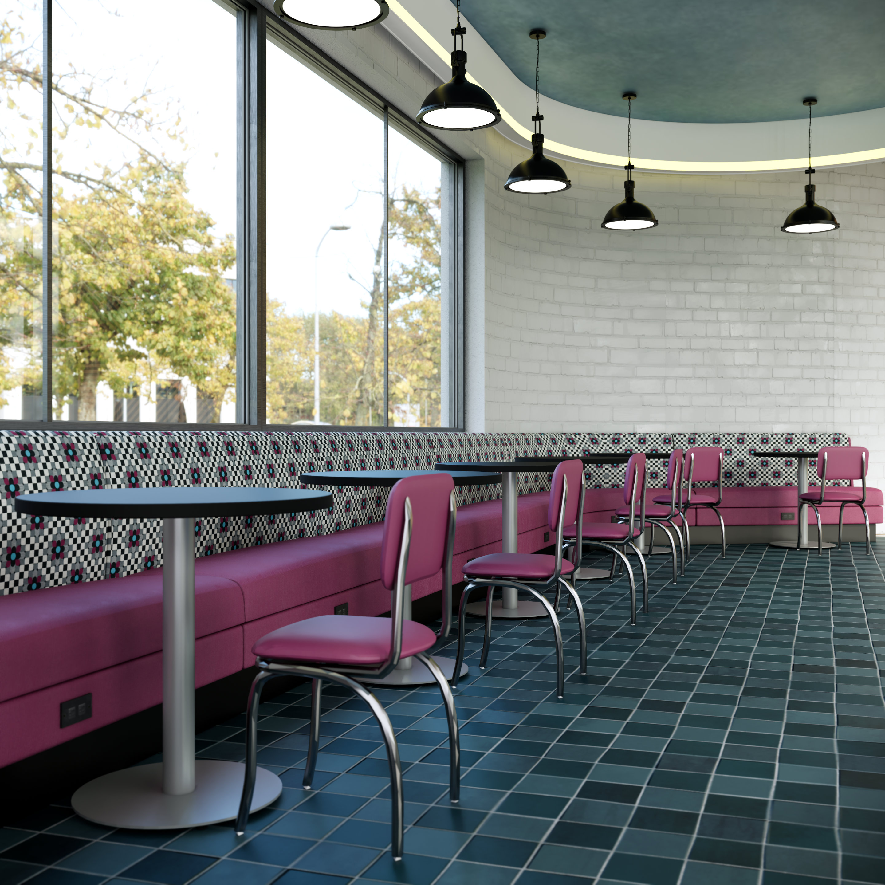 Multi-curve Venus wall bench