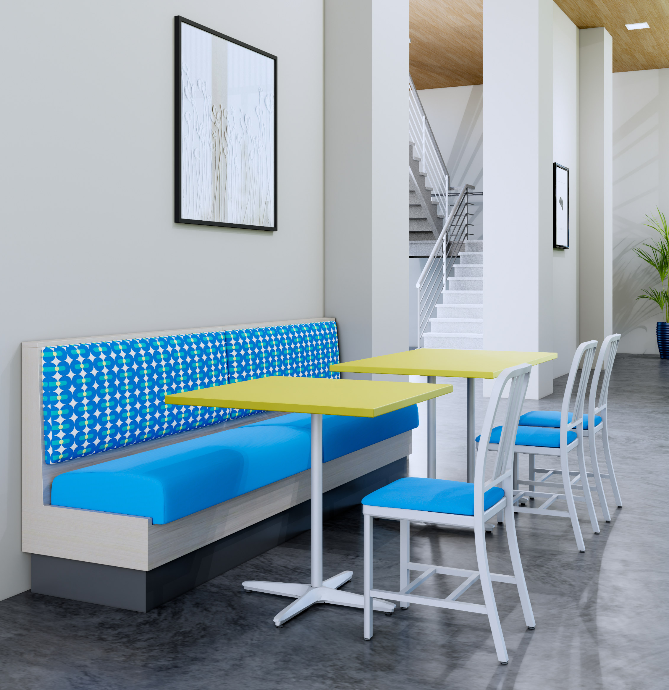 Jupiter Wall Bench in Higher-Ed Dining