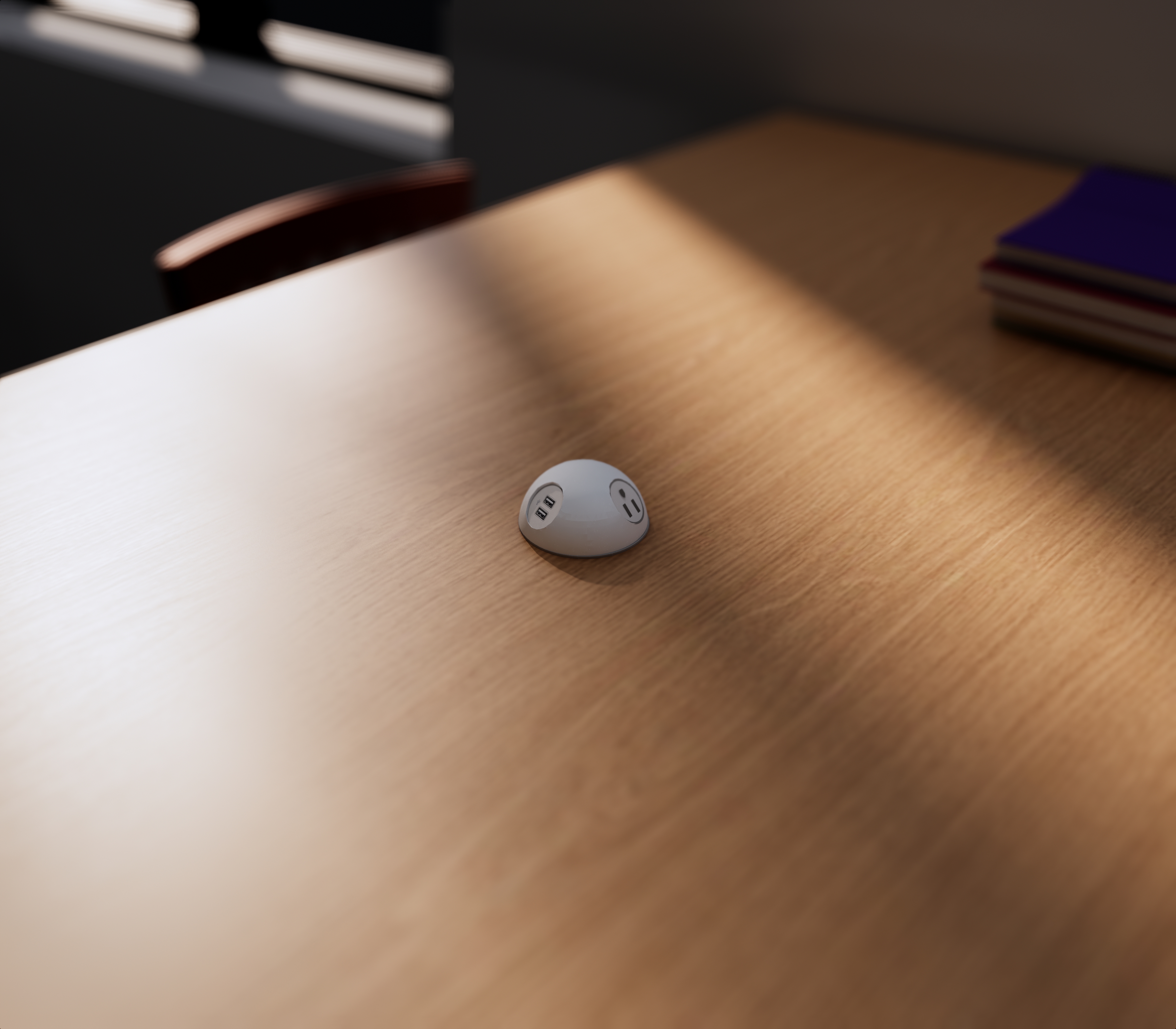 White Globe on Confab Table