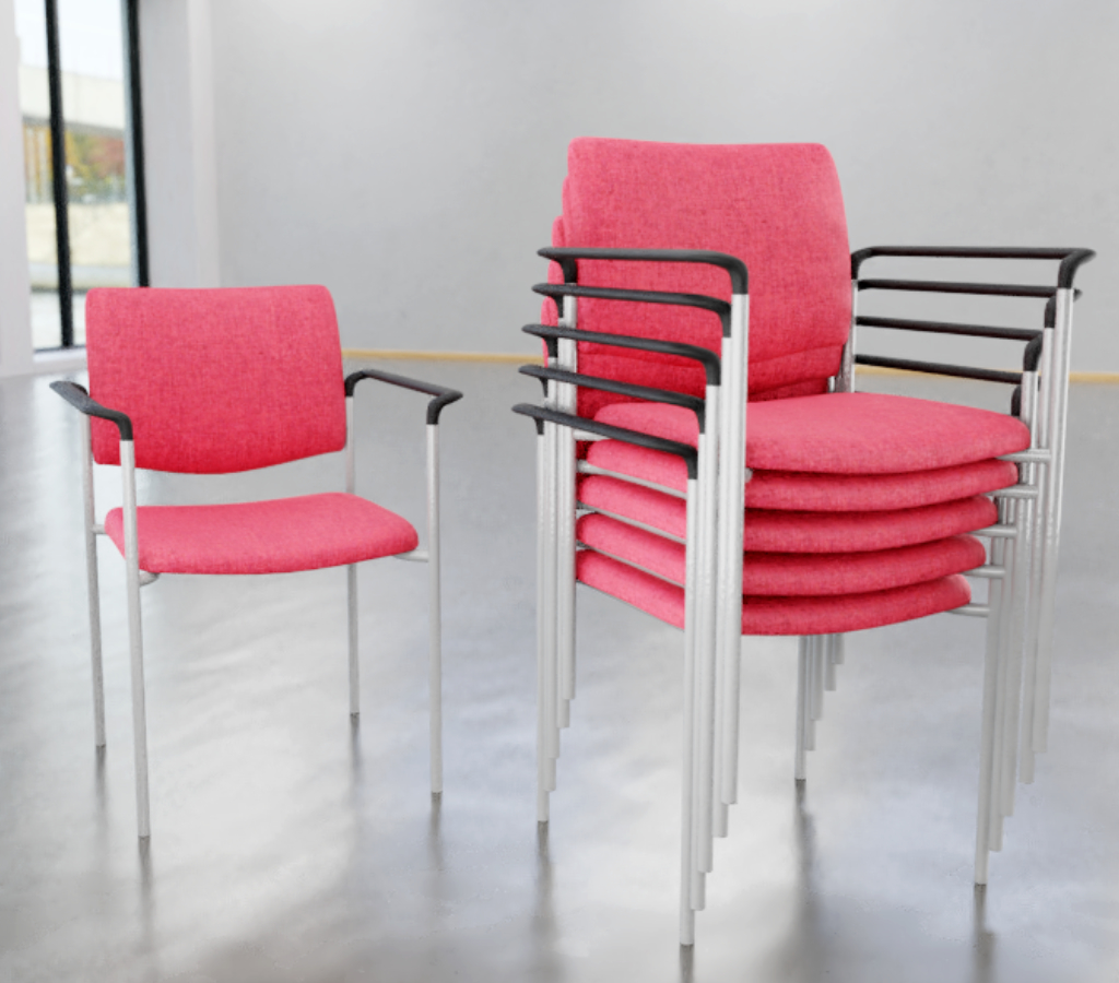 Chair is stackable to 8 units high