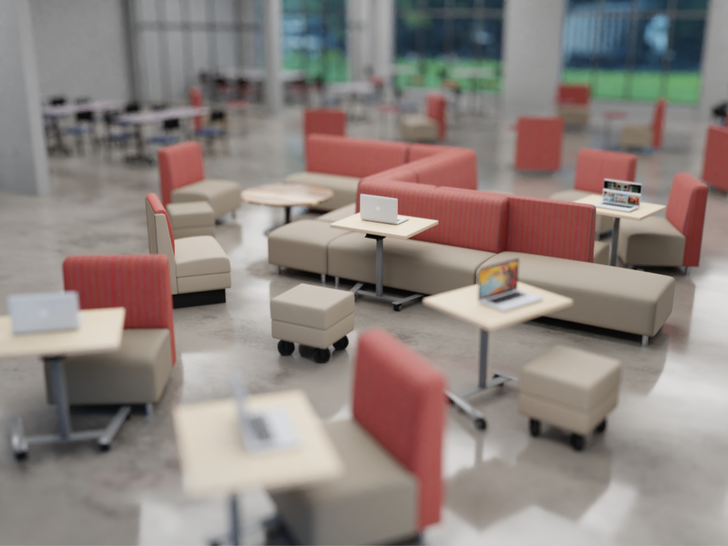 Repurpose lounge and multipurpose spaces to enable distancing