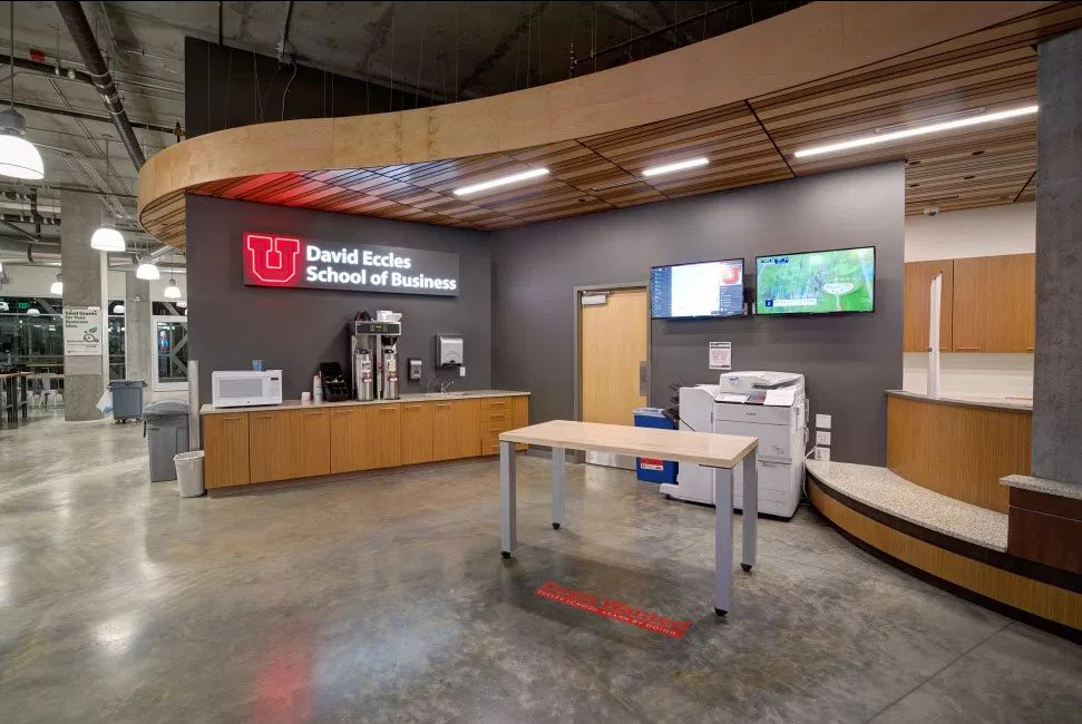 Silvertone Table Legs: David Eccles School of Business at University of Utah