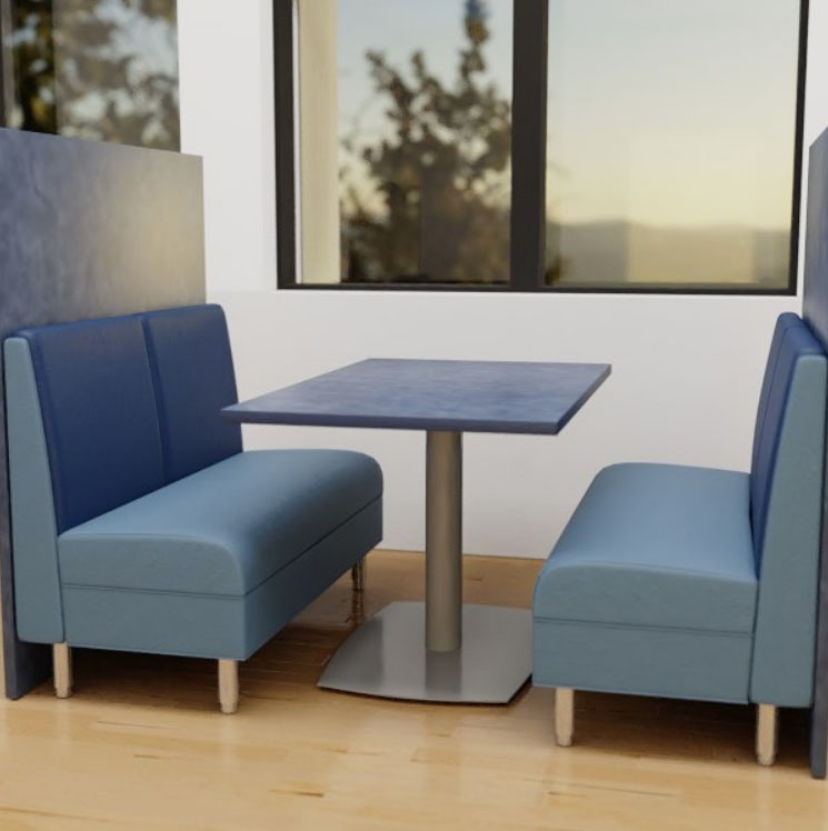 Bowed, Silvertone Table Base