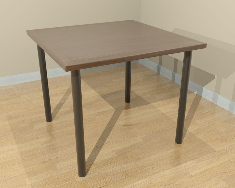 Black Wrinkle Round Table Legs