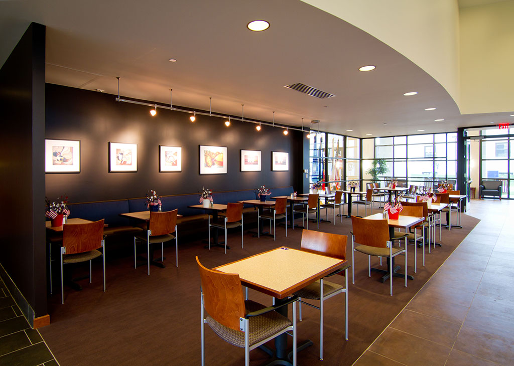 Standard Laminate Table Top, Flat Eased Edge in Cordovan: Walter Reed Warrior Transition Unit