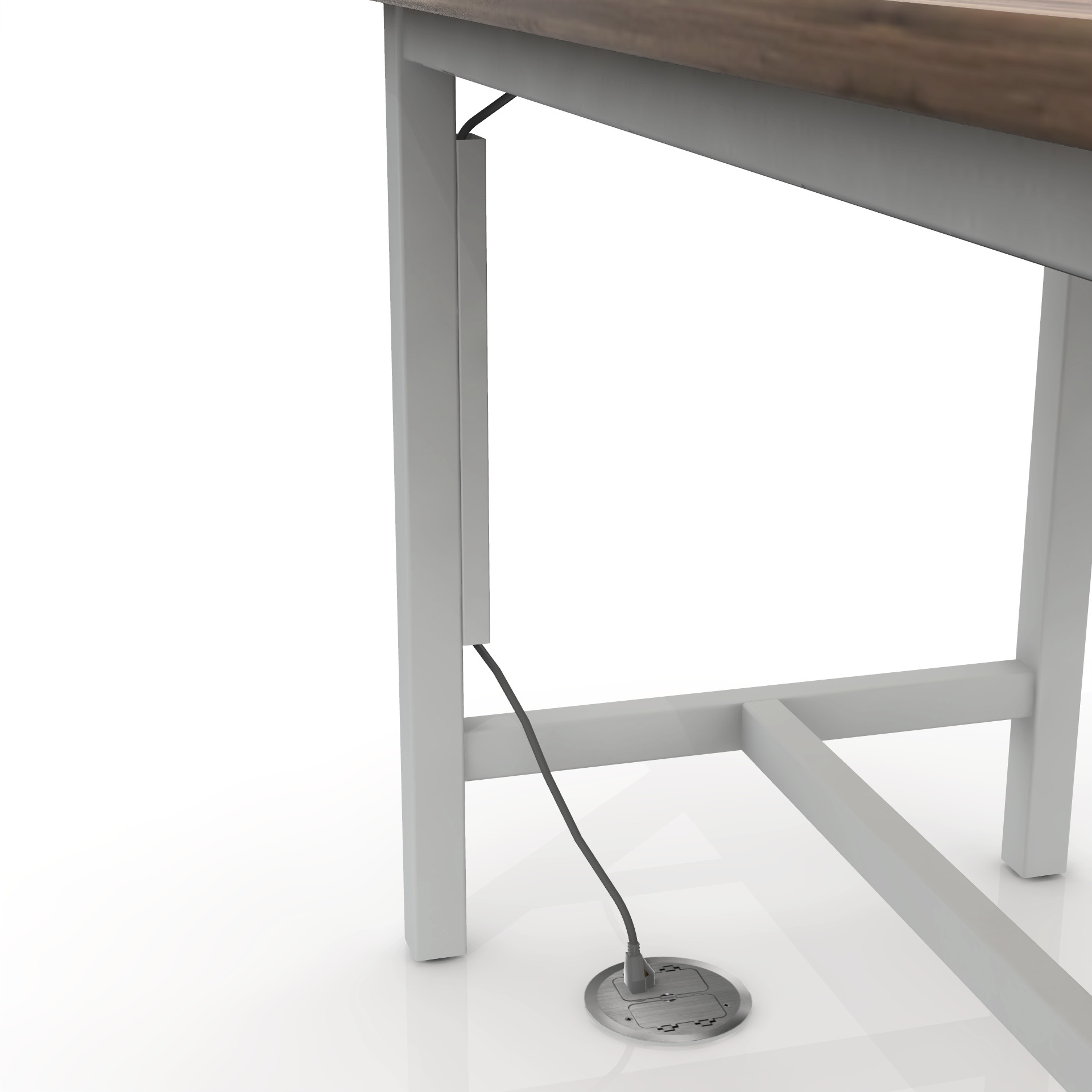 Magnetic Wire Management Channel on Evoke Base