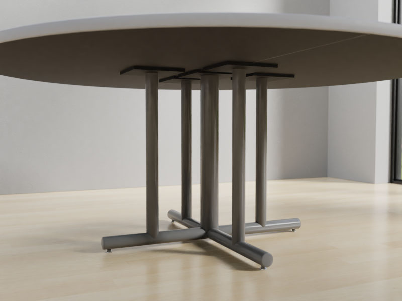 SIlvertone with Five Columns for 60 inch Table Top