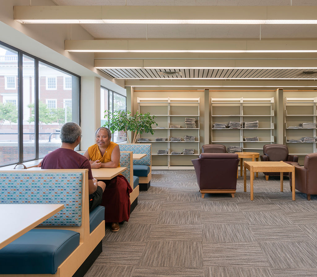 Laminate Frame Jupiter Booths, RightEdge laminate table tops with a PVC edge